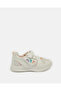 Girls White Rubber Patch Trainer