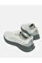 Men White Material Block Sneakers - 4