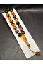 Orange Black Color Sphere Cut Mascot Efe Model Powder Amber Prayer Beads