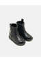Infant Girls Black Heart Buckle Ankle Boot - 2