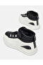 Boys White And Black High Top Sneakers - 4