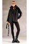 Italian Style Design Quilted Collar Short Jacket Black - 2
