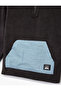 Mock Neck Half Zippered Kangaroo Pocket Fleece Sweatshirt - 4