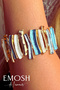 Artistic Stick Design Bracelet |   Silvery Blue & Gold Tone Statement |   Zara Model - 4