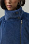 Oversized Biker Jacket Blue - 4