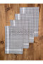 Grida Checkered 4-Piece Kitchen Towel Set |   Drying Cloth, Oeko-Tex Certified, 45X65Cm