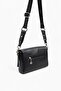 Black - Black Plain Women's Crossbody Bag Sp1257 - 3