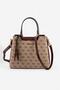 Dark Beige - Burgundy Monogram Women's Handbag Sp969 - 7
