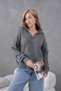 Basic Soft Textured Oversized Polo Neck Knitwear Sweater Aw25Kz0074 - 3