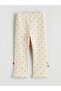 Ecru Bow Detailed Spanish Style Girls' Leggings 2-Piece Set - 7