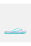 Women Blue Printed Flip Flops