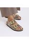 Sydney Cushion Buckle Bf Graceful Double Buckle Bronze Women's Slippers - 4