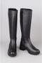 Seç 26900-1 Genuine Leather Heel-Style Women's Boots (Heel Height: 4 cm) Black - 2