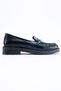 Navy Blue Patent Leather Loafer Genuine Leather Women's Shoes Real Leather Patent Leather Women's Moccasin Navy College Shoes - 5
