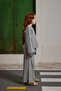 Silk Textured Knitwear Set Gray Melange - 2