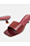 Women Burgundy Embellished Mule - 4