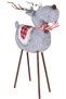 Christmas Ornament, Deer, Gray - Wooden Legs, 36X56 cm - 2