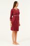 Cotton Velvet Dress with Zipper Pocket and Embroidery Detail - 3