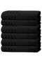 Pack of 6 Premium Bath Towel 100% Cotton 500 GSM Black 85 x 145 cm