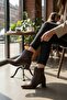 Popin Aci Brown Zippered Women's Pointed Toe Half Boots - 3