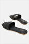 Women Black Textured Mule - 4