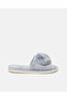 Women Grey Pompom Slippers