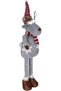 Christmas Ornament, Deer Figure, Gray - with Telescopic Extending Legs, 22X16X70-90 cm - 3