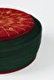 Student Yellow - Green Fabric - Burgundy Headscarf - Plain Wrap - Bird's Eye - 5 Meters - 3