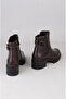 Seç 27362-1 Genuine Leather Heel-Style Women's Boots (Heel Height: 5 cm) Brown - 4