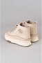 Select B020 Genuine Leather Casual Women's Boots Beige - 5
