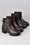 Seç 27362-1 Genuine Leather Heel-Style Women's Boots (Heel Height: 5 cm) Brown - 7