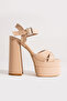 7-9900 Double Layer Platform High Thick Heeled Bridal / Evening Dress Shoes - Skin Leather - 2