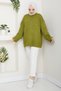 Women's Crew Neck Oversize Knitwear Sweater - 4