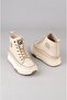 Select B020 Genuine Leather Casual Women's Boots Beige - 7