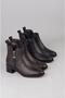 Seç 9780-1 Genuine Leather Women's Heel Boots (Heel Height: 4 cm) Brown - 7