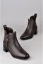 Seç 9780-1 Genuine Leather Women's Heel Boots (Heel Height: 4 cm) Brown - 2