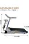 Foldable Treadmill EM-1244, 5HP Peak Motor, Auto Incline, Hi-Fi Speakers, Home Use Walking Machine - 4