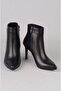 Seç 25104 Genuine Leather Heel-Style Women's Boots (Heel Height: 8 cm) Black - 2