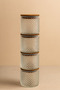 Siena- 4-Piece Glass Storage Container with Wooden Lid and Spoon Gift Set 375 Cc - 7