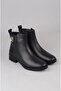 Seç 21895-1 Genuine Leather Women's Boots Black