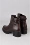 Seç 27362-1 Genuine Leather Heel-Style Women's Boots (Heel Height: 5 cm) Brown - 5