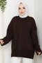 Women's Crew Neck Oversize Knitwear Sweater - 5
