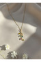 Leaf Design Tarnish Free Steel Women's Necklace for Valentine's Day