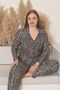Plus Size Buttoned Suede Pajama Set