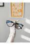Cat Eye Cat Eye Bone Transparent Women Men Unisex Blue Light Protecting Screen Glasses Eyewear - 7
