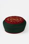 Student Yellow - Green Fabric - Burgundy Headscarf - Round Wrap - Bird's Eye - 5 Meters - 3