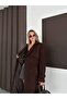 Women's Belted Lined Premium Imported Fabric Cape Coat - 3