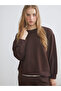 Özmarka New Season Crew Neck Oversize Women's Thick Sweatshirt
