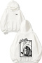 Authentic Design Backpack Printed White Hooded Sweatshirt