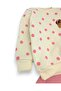 Baby Girl Slim Fit Polka Dot Winter 3-Thread Set Fleece-Lined Cute Teddy Bear Embroidered Top and Bottom Set - 3